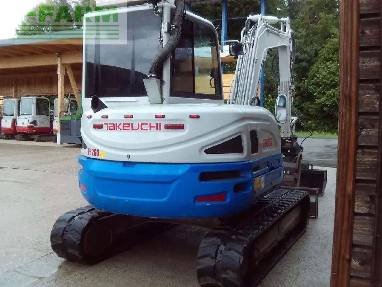 2016 Takeuchi TB260 mini excavator, rear three-quarter view 2016 Takeuchi TB260 mini excavator, rear three-quarter view