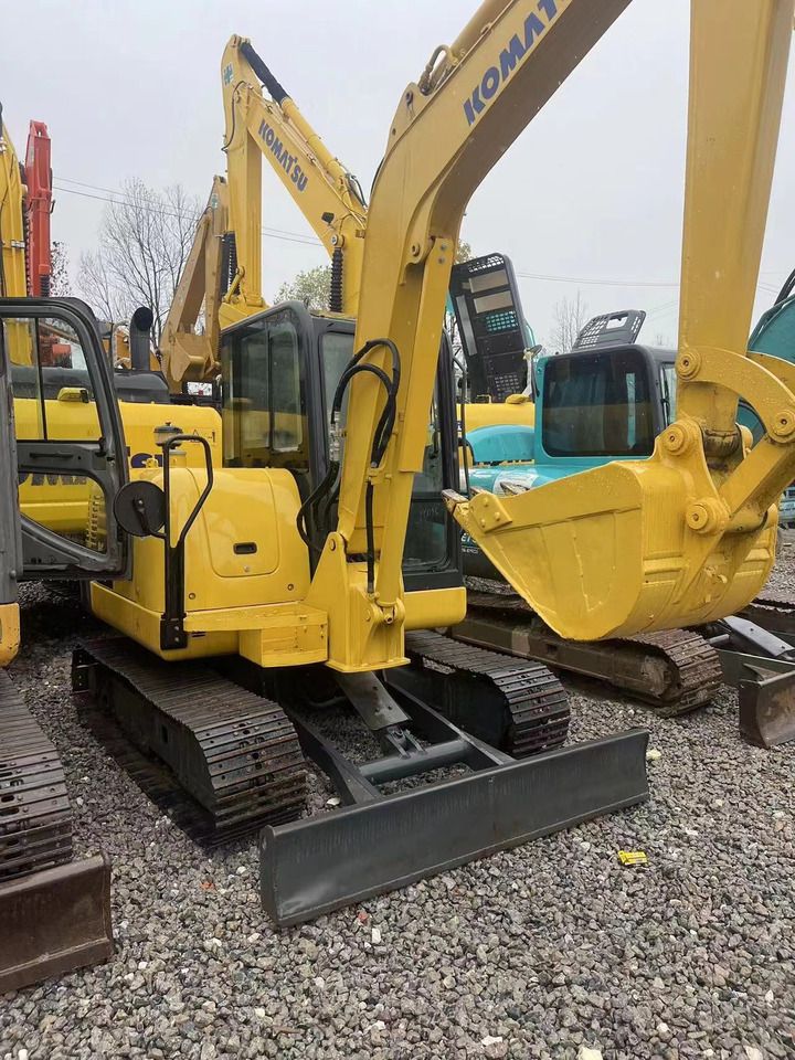 2022 Komatsu 56-7 crawler excavator, front three-quarter view