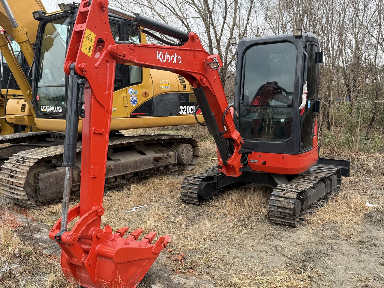 2023 Kubota U35 mini excavator, front three-quarter view