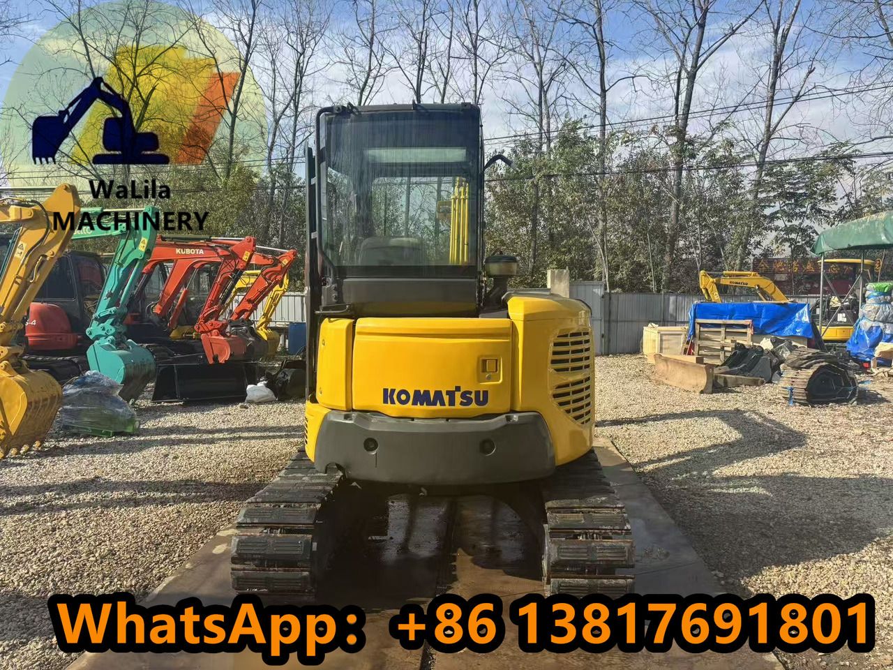 2023 Komatsu PC55MR-3 mini excavator, rear view 2023 Komatsu PC55MR-3 mini excavator, rear view