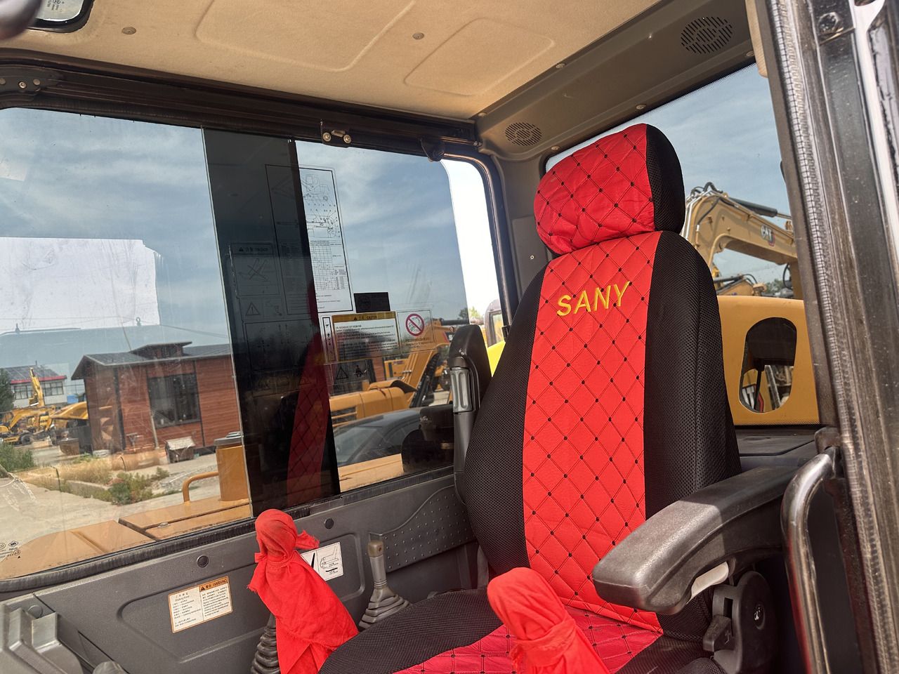 2023 Sany SY55C mini excavator interior cab view