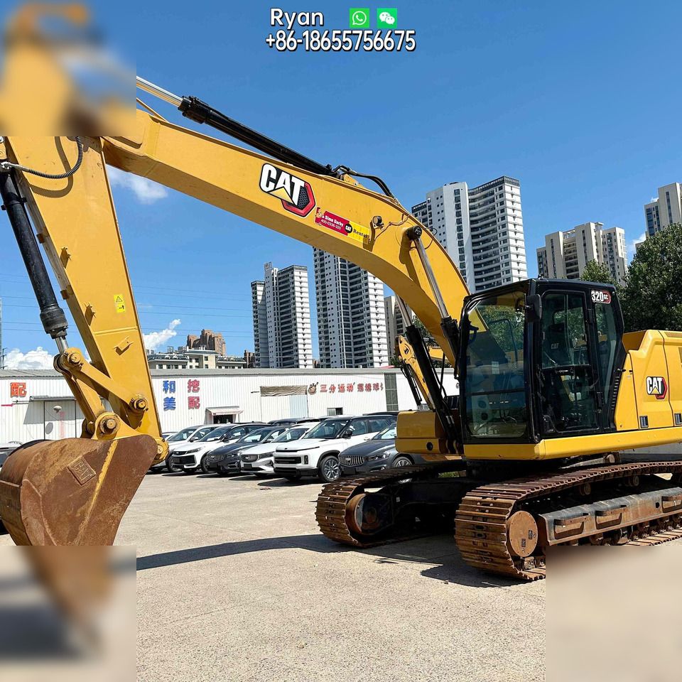 2023 Caterpillar 320GC crawler excavator, side profile view 2023 Caterpillar 320GC crawler excavator, side profile view