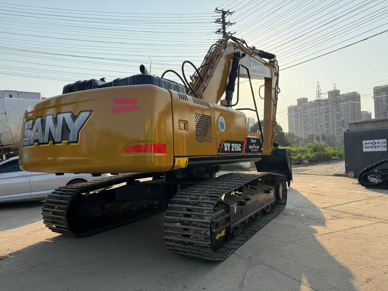2020 Sany SY215C crawler excavator rear three-quarter view 2020 Sany SY215C crawler excavator rear three-quarter view