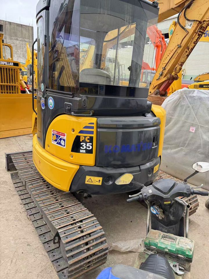 2020 Komatsu PC35MR mini excavator, rear three-quarter view