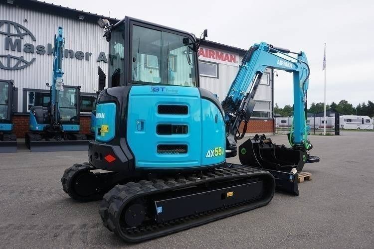 2025 Airman AX55U-7 mini excavator, rear three-quarter view 2025 Airman AX55U-7 mini excavator, rear three-quarter view