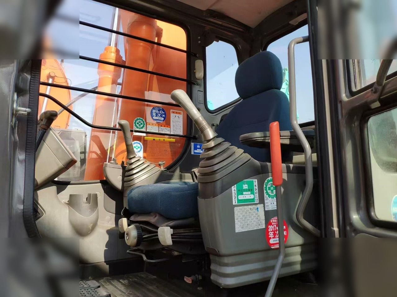 2021 Hitachi ZX210 crawler excavator interior view
