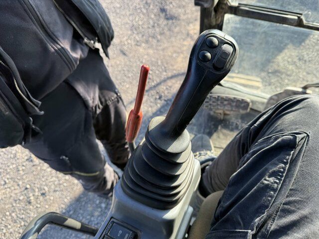 2021 Hitachi ZX210LC-6 crawler excavator interior joystick view 2021 Hitachi ZX210LC-6 crawler excavator interior joystick view