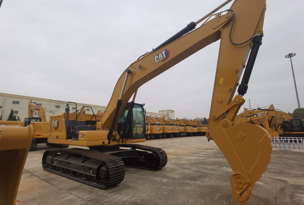 2026 Caterpillar 330GC crawler excavator, side view