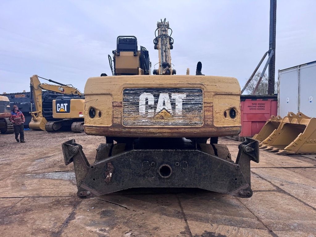 2012 Caterpillar M322D MH material handler, rear view