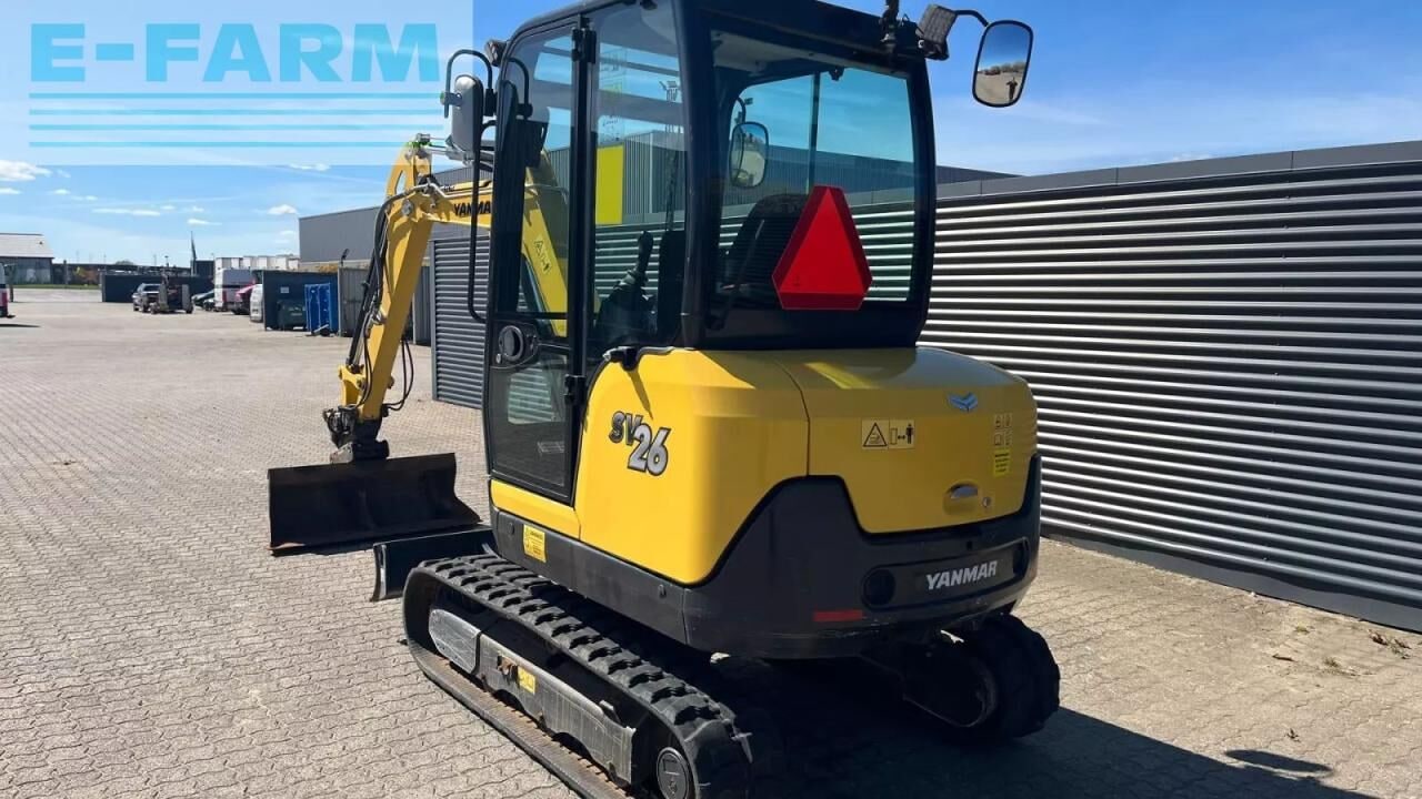 2018 Yanmar SV26 mini excavator, rear three-quarter view 2018 Yanmar SV26 mini excavator, rear three-quarter view