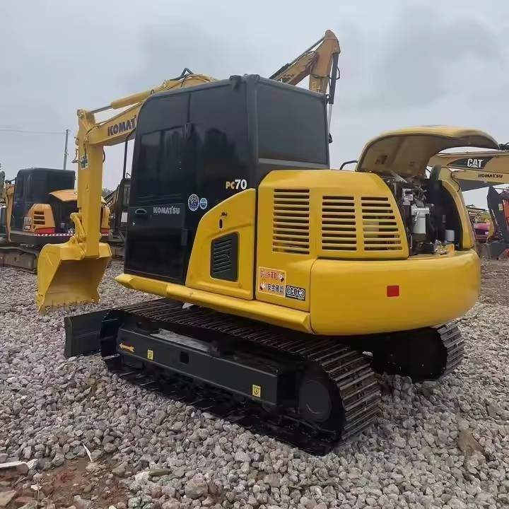 2023 Komatsu PC70-8 mini excavator, rear three-quarter view