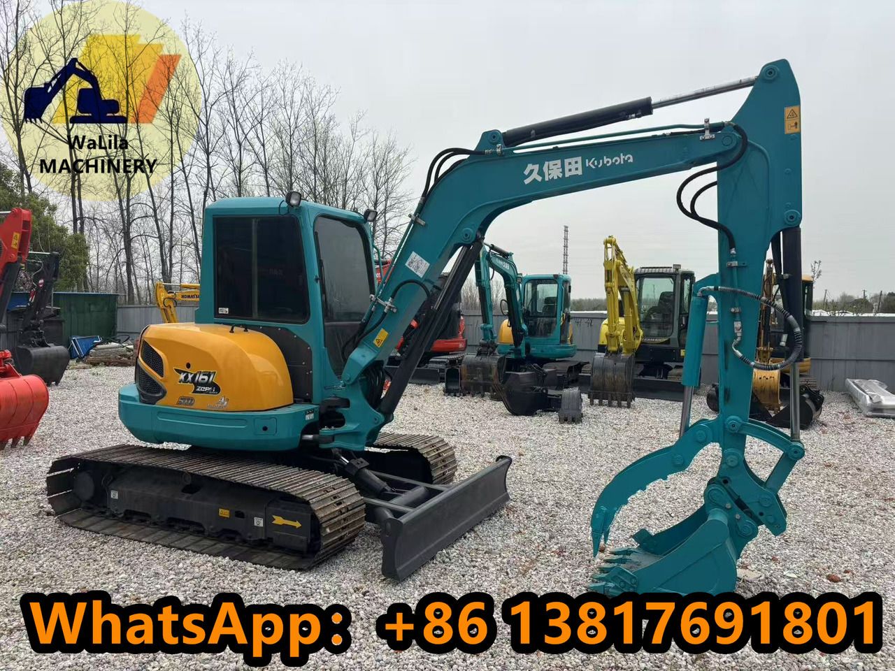 2022 Kubota KX161 mini excavator, side view 2022 Kubota KX161 mini excavator, side view