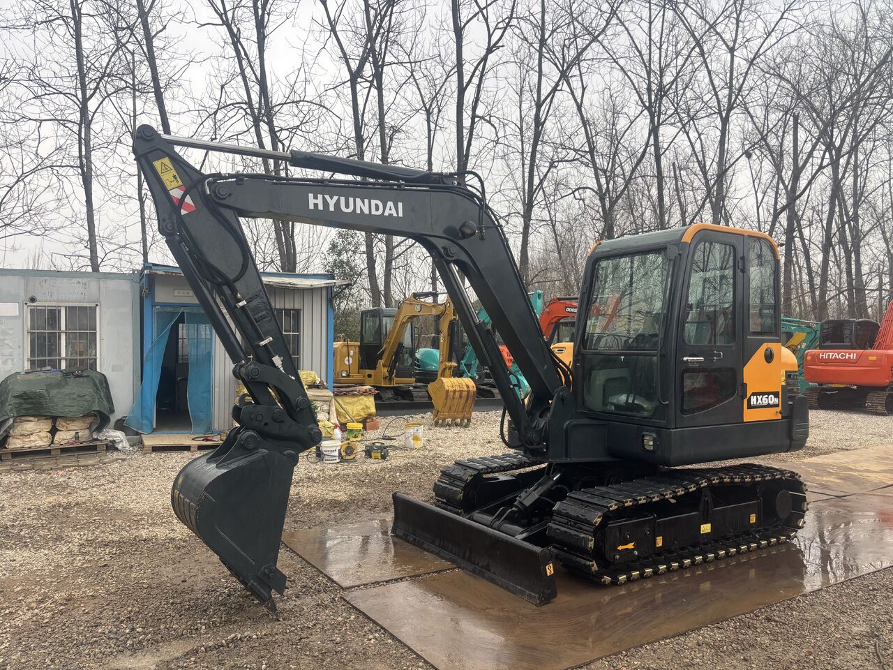 2024 Hyundai HX60N mini excavator, side profile view 2024 Hyundai HX60N mini excavator, side profile view