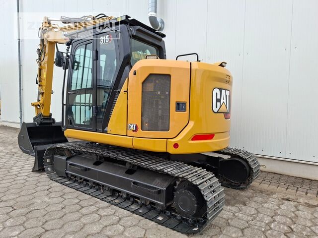 2022 Caterpillar 315-07B crawler excavator, rear three-quarter view 2022 Caterpillar 315-07B crawler excavator, rear three-quarter view