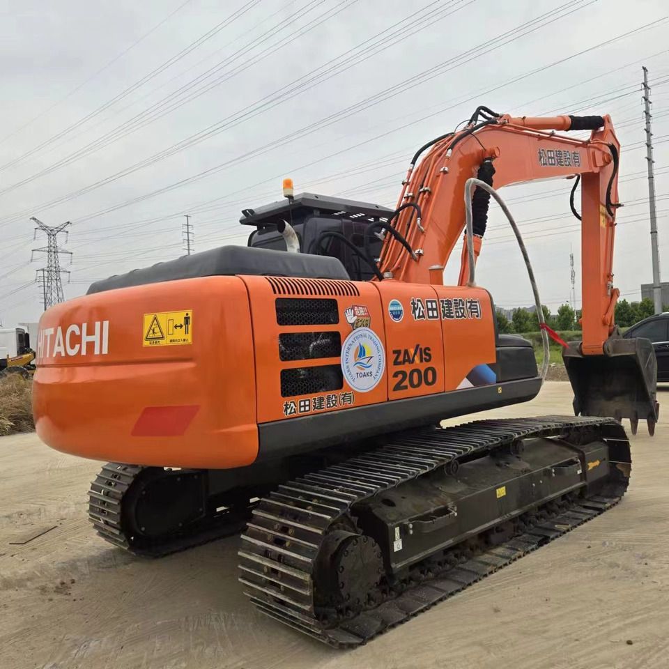 2022 Hitachi Zaxis 200 crawler excavator, rear three-quarter view 2022 Hitachi Zaxis 200 crawler excavator, rear three-quarter view