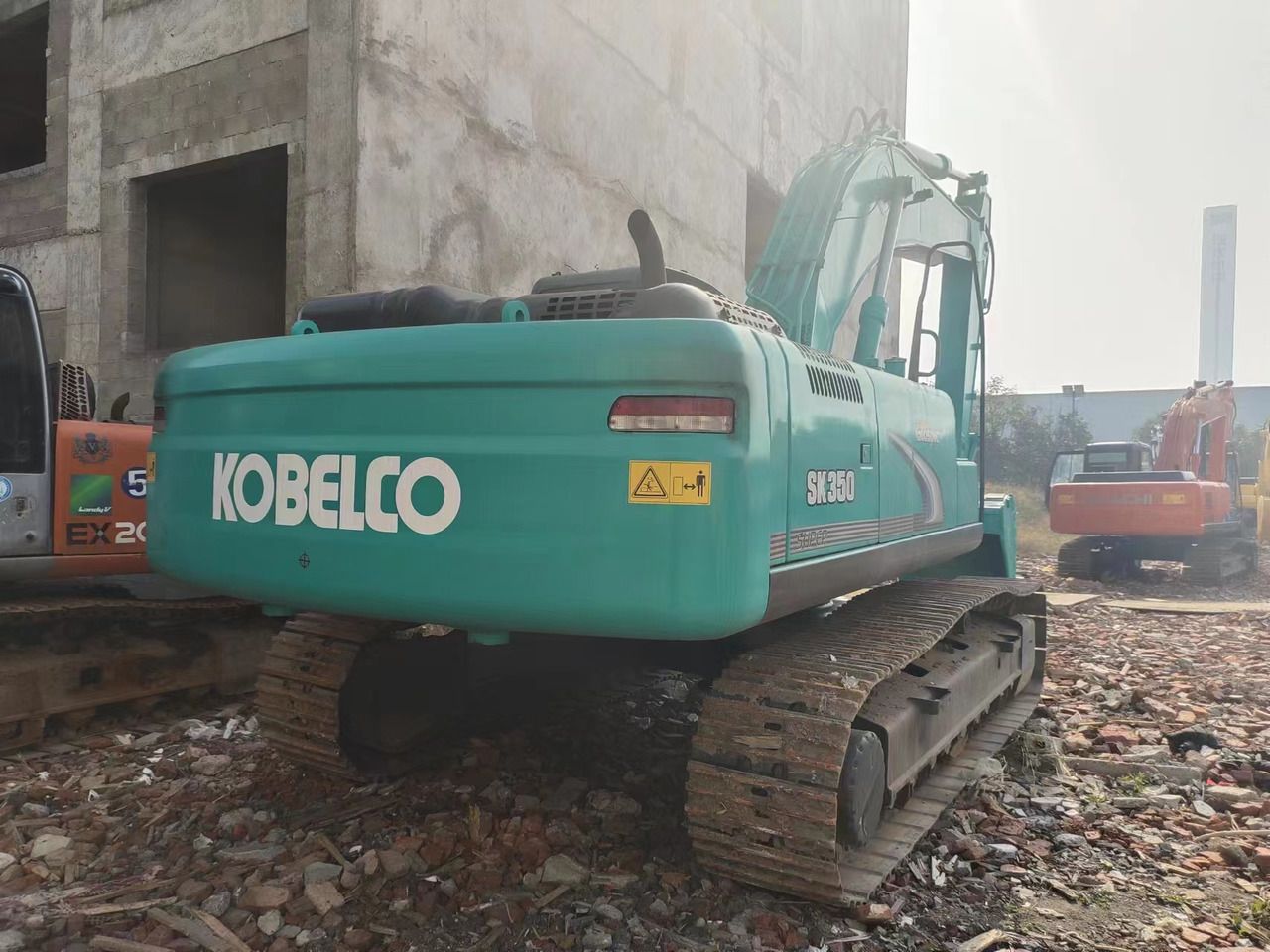 2018 Kobelco SK350 crawler excavator rear view