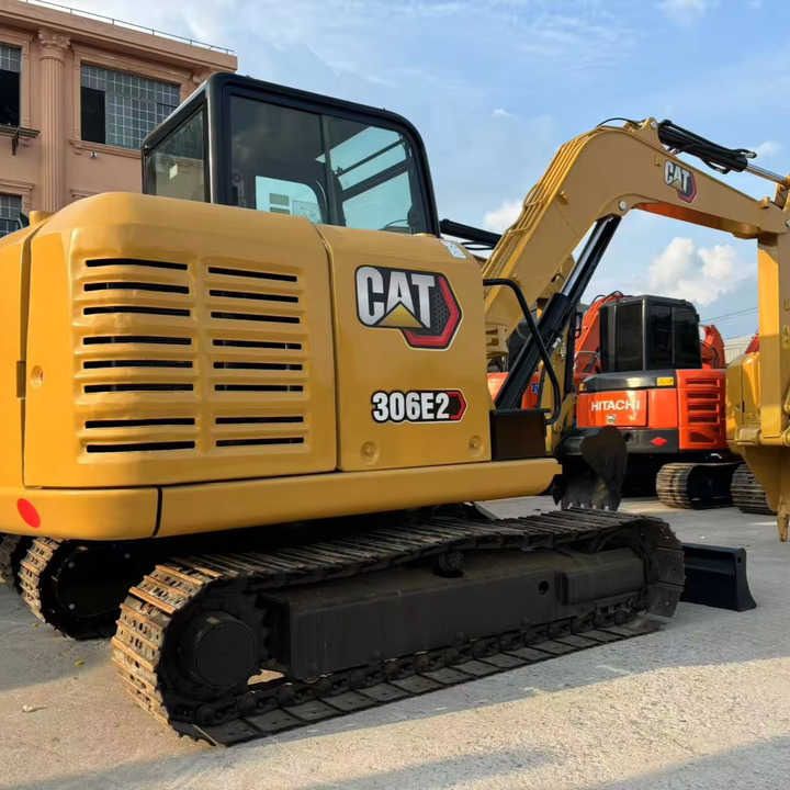 2024 Caterpillar 306E2 crawler excavator, rear three-quarter view 2024 Caterpillar 306E2 crawler excavator, rear three-quarter view