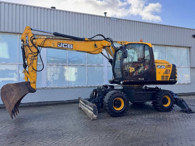 2020 JCB JS145W wheel excavator, side profile view 2020 JCB JS145W wheel excavator, side profile view