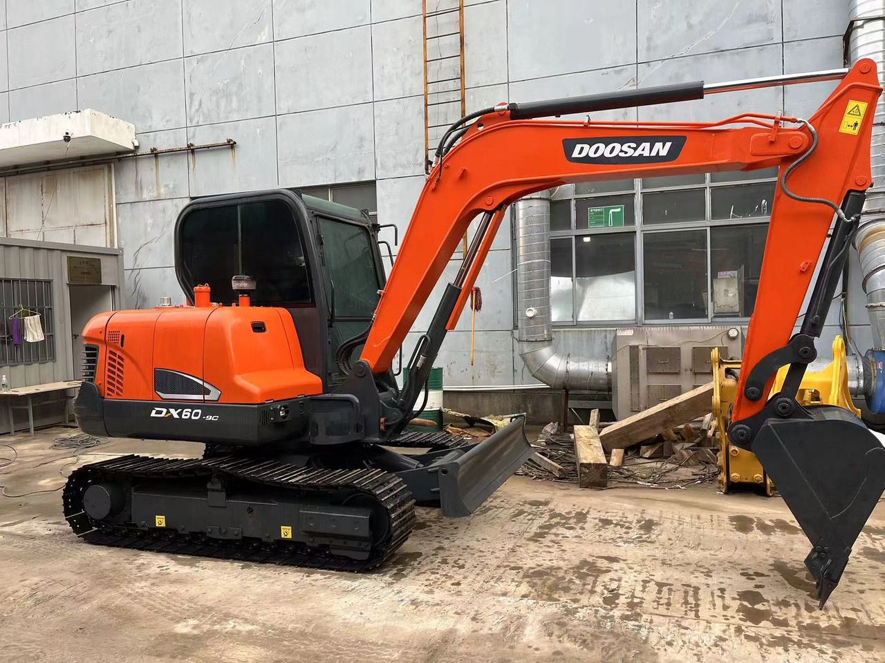 2022 Doosan DX60-9C crawler excavator, side profile view