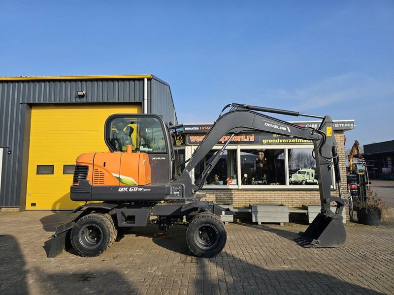 2024 Develon DX60WN ECO-1 wheel excavator side view
