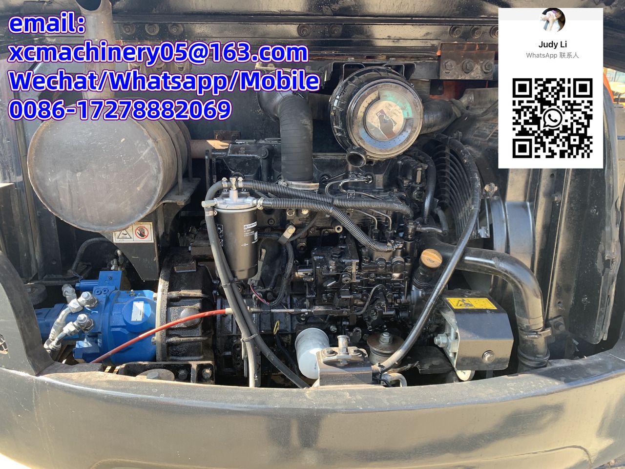 2020 Doosan DX60-7 mini excavator engine compartment view 2020 Doosan DX60-7 mini excavator engine compartment view