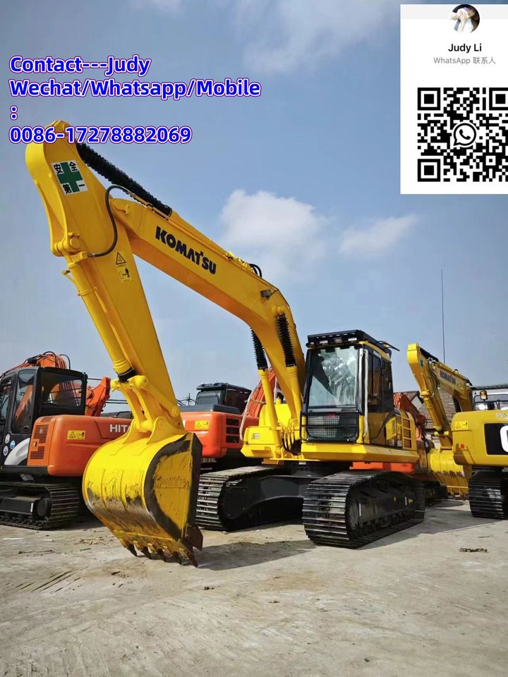 2022 Komatsu PC160 crawler excavator, front three-quarter view