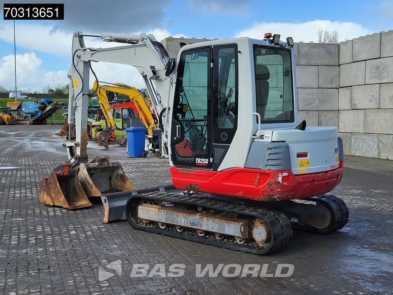 2018 Takeuchi TB250 mini excavator, rear three-quarter view 2018 Takeuchi TB250 mini excavator, rear three-quarter view