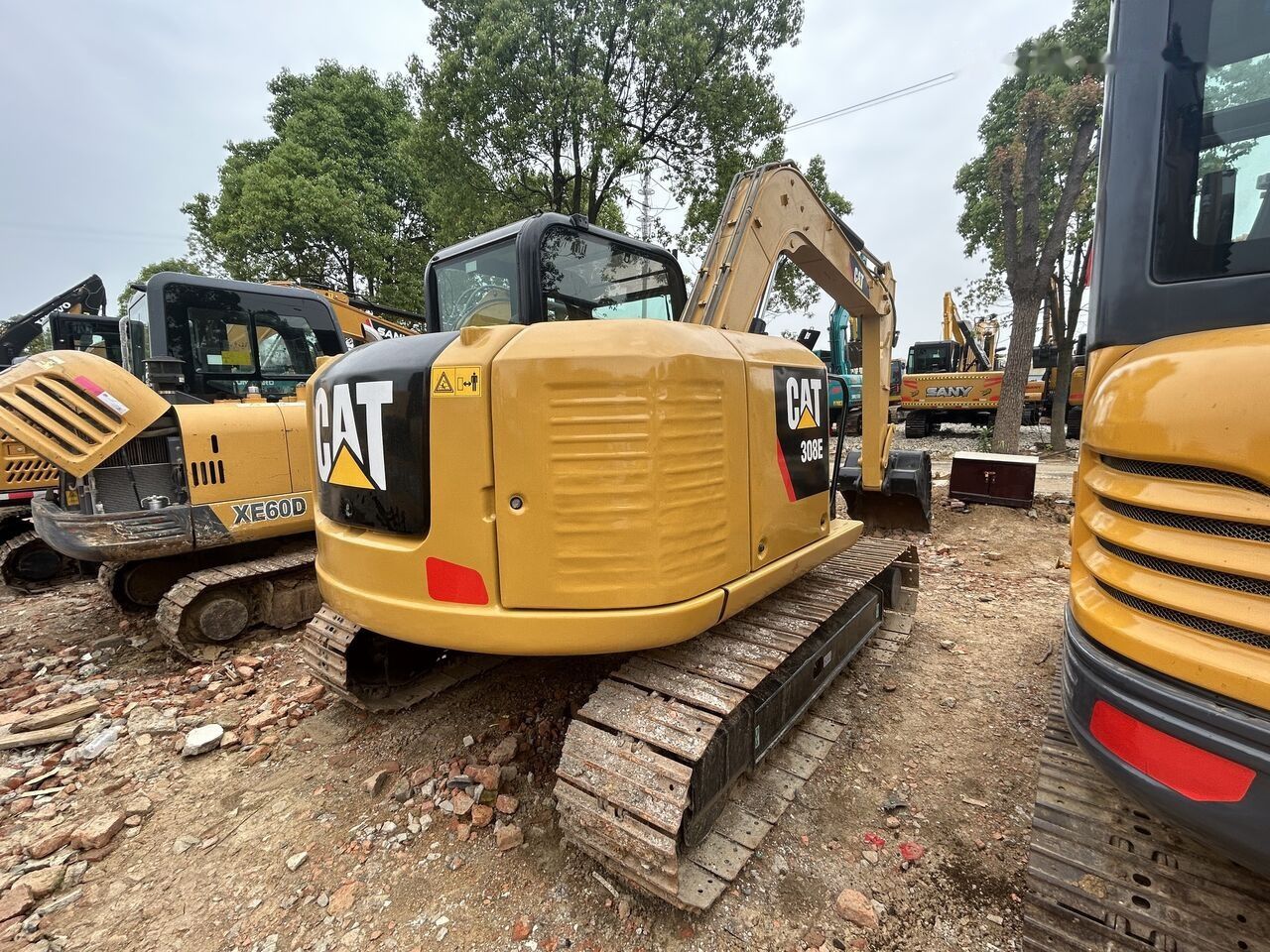 2019 Caterpillar 308E mini excavator rear view 2019 Caterpillar 308E mini excavator rear view