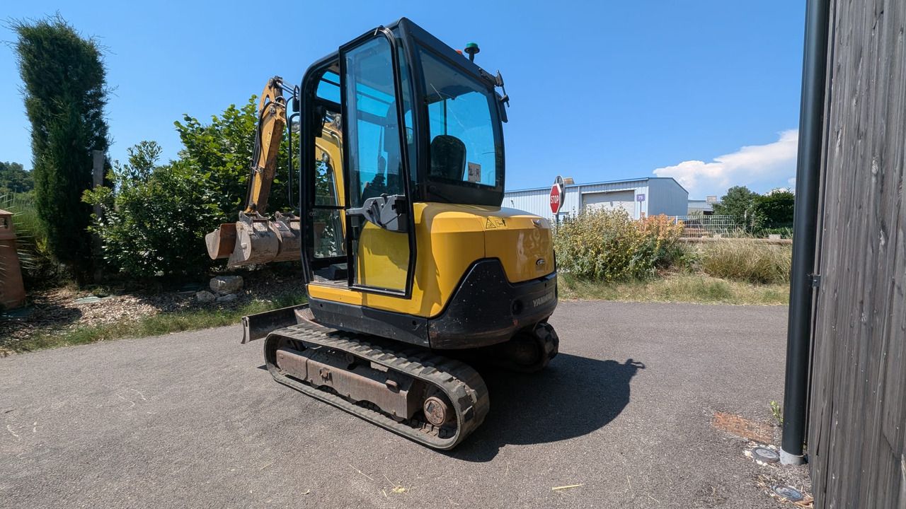 2021 Yanmar SV26 mini excavator, rear three-quarter view