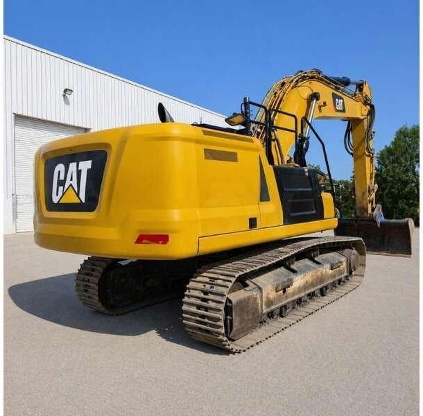 2019 Caterpillar 336 crawler excavator, rear three-quarter view