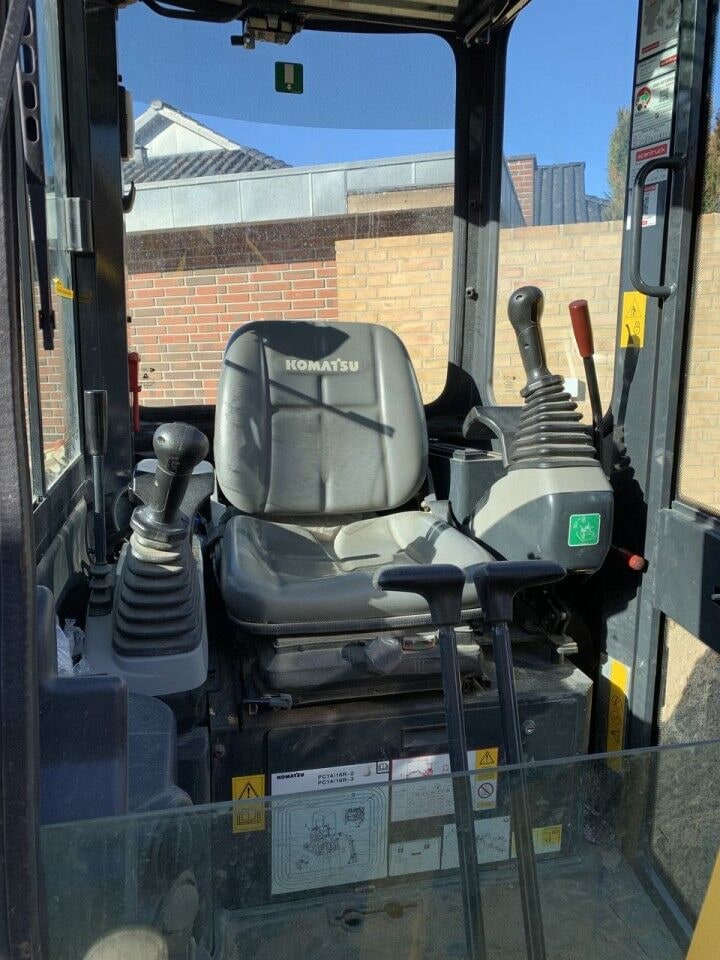 2022 Komatsu PC16R-3HS mini excavator interior view 2022 Komatsu PC16R-3HS mini excavator interior view