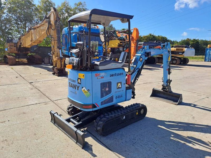 2023 Sany SY19E mini excavator, rear three-quarter view 2023 Sany SY19E mini excavator, rear three-quarter view