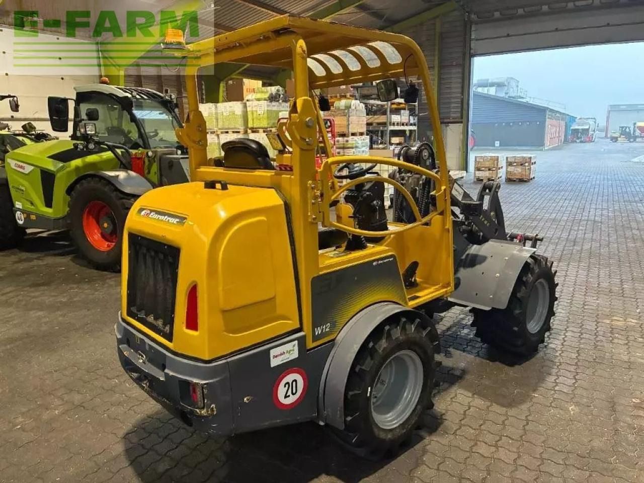 2022 Eurotrac W12 mini excavator, rear three-quarter view