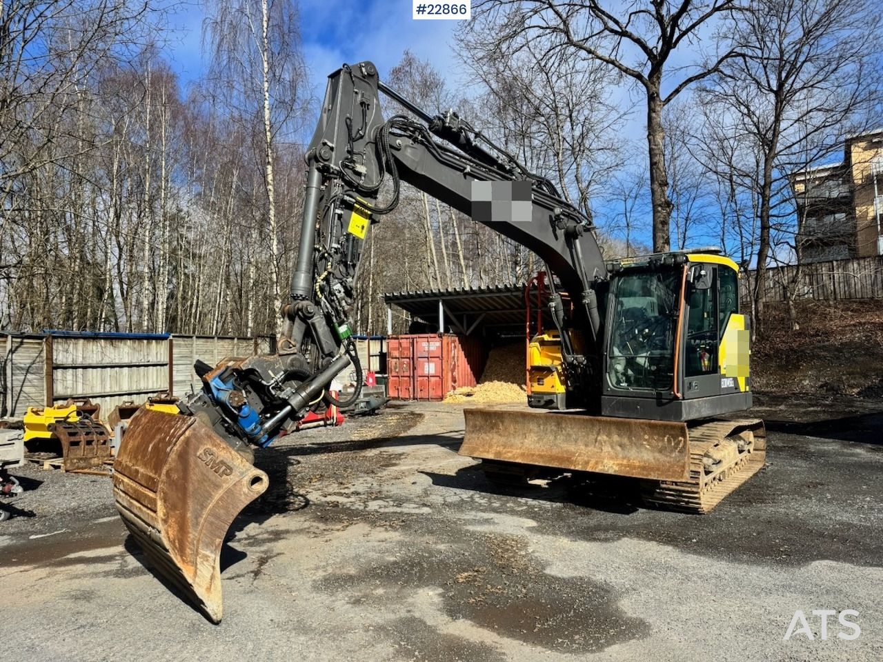 2019 Volvo ECR145EL crawler excavator, side view 2019 Volvo ECR145EL crawler excavator, side view