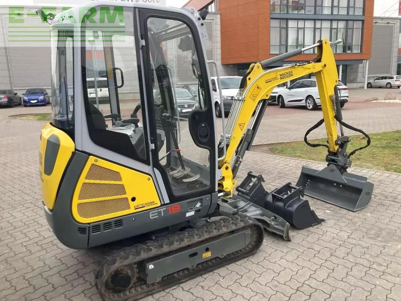 2023 Wacker Neuson ET18 EDITION C mini excavator, rear three-quarter view 2023 Wacker Neuson ET18 EDITION C mini excavator, rear three-quarter view