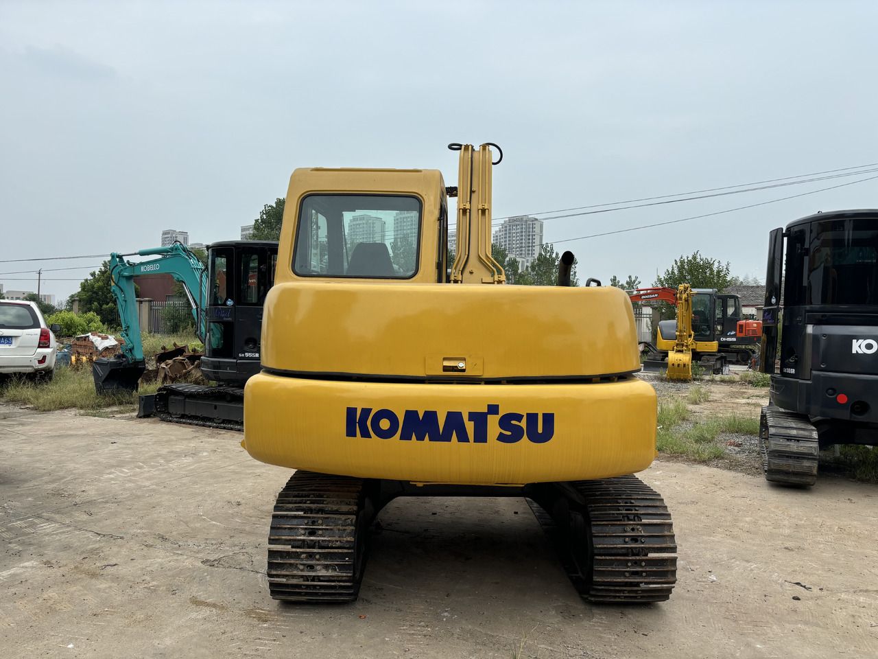 2017 Komatsu PC60-7 mini excavator rear view
