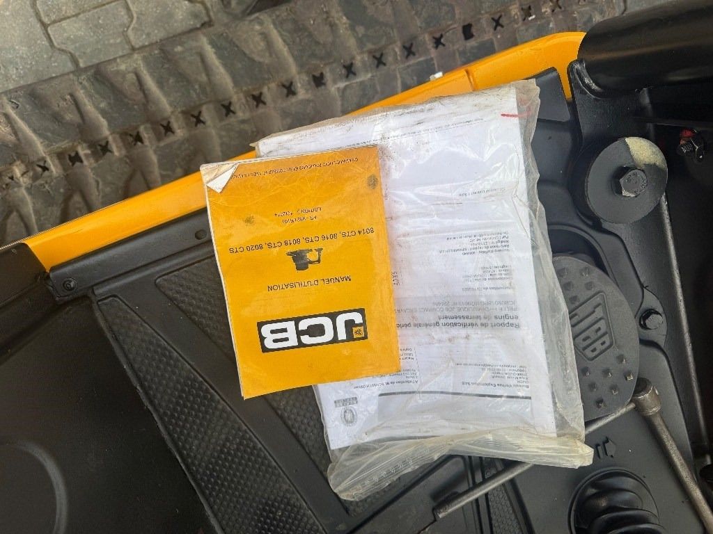 2016 JCB 8018 mini excavator operator manual and documentation