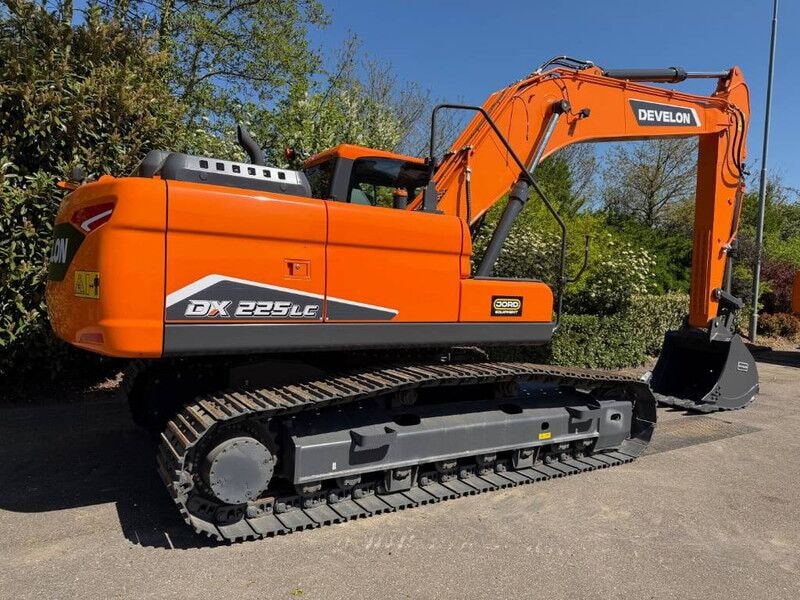 2025 Develon DX 225LC-7M crawler excavator, rear three-quarter view