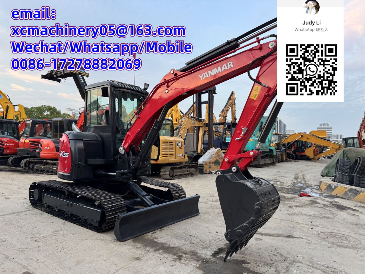 2023 Yanmar VIO55 mini excavator, side view 2023 Yanmar VIO55 mini excavator, side view