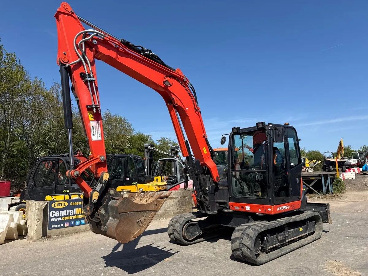 2024 Kubota KX085-5 crawler excavator, side view 2024 Kubota KX085-5 crawler excavator, side view