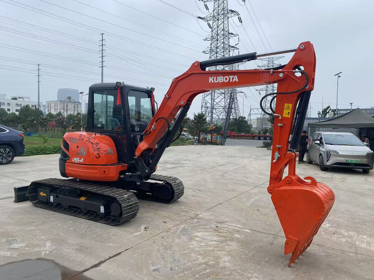 2024 Kubota U55-4 mini excavator, side profile view