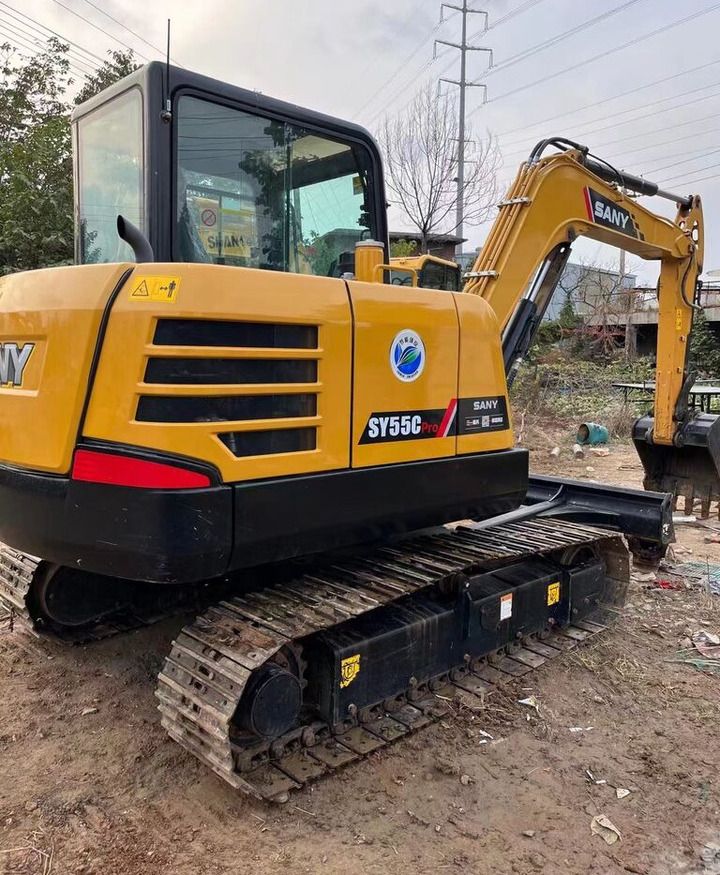 2022 Sany SY55C Pro crawler excavator, rear three-quarter view 2022 Sany SY55C Pro crawler excavator, rear three-quarter view