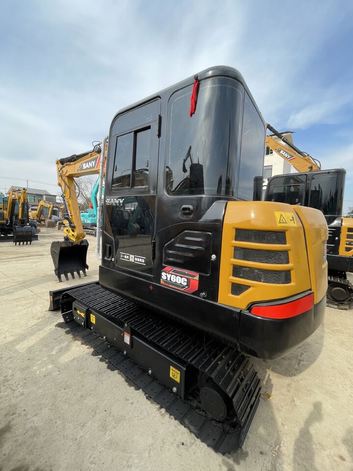 2024 Sany SY60C mini excavator, rear three-quarter view