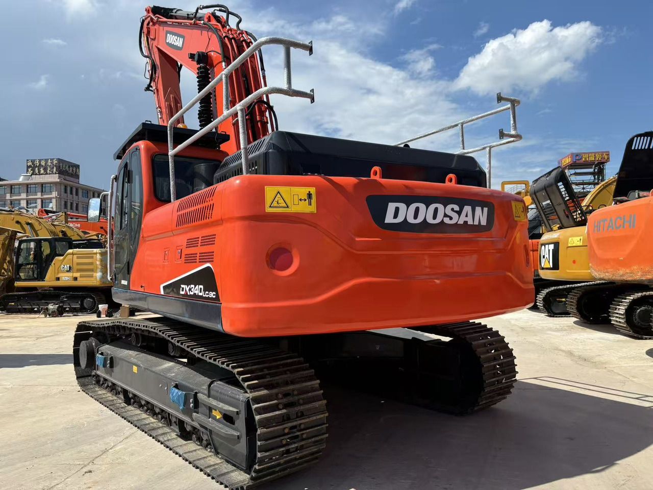 2023 Doosan DX340LC-9C crawler excavator rear view