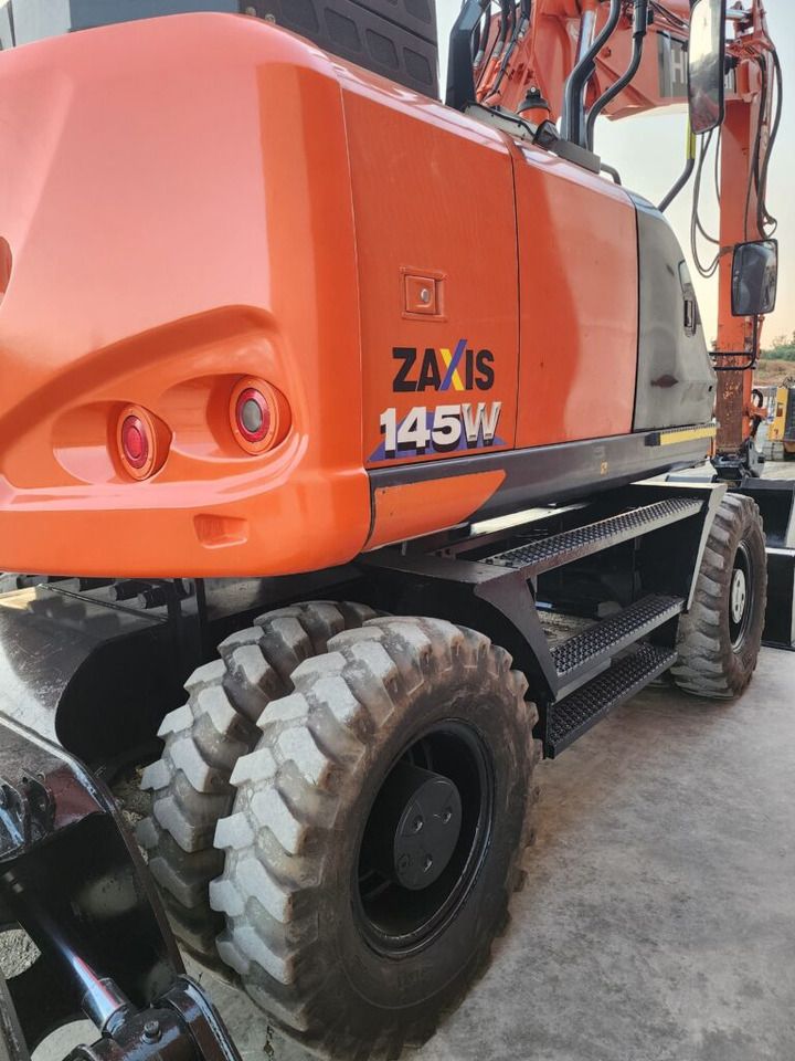 2018 Hitachi Zaxis 145W wheel excavator rear three-quarter view