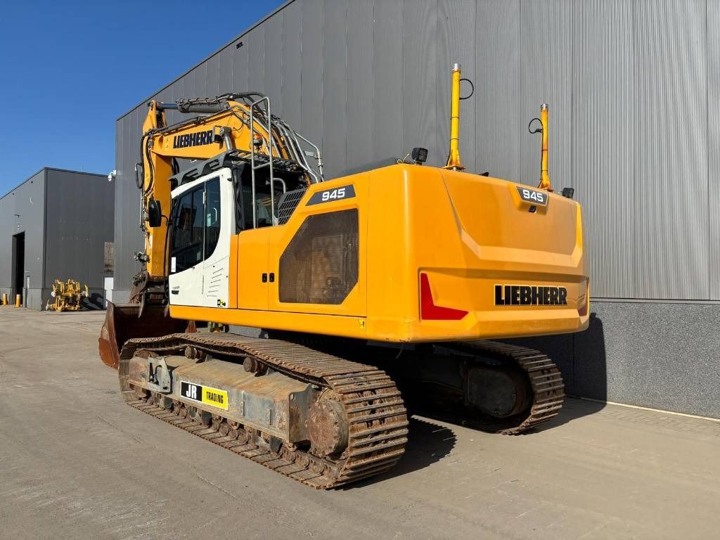 2021 Liebherr R945 crawler excavator, rear three-quarter view