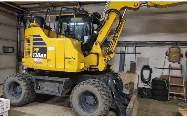 2023 Komatsu PW138MR wheel excavator, side profile view 2023 Komatsu PW138MR wheel excavator, side profile view