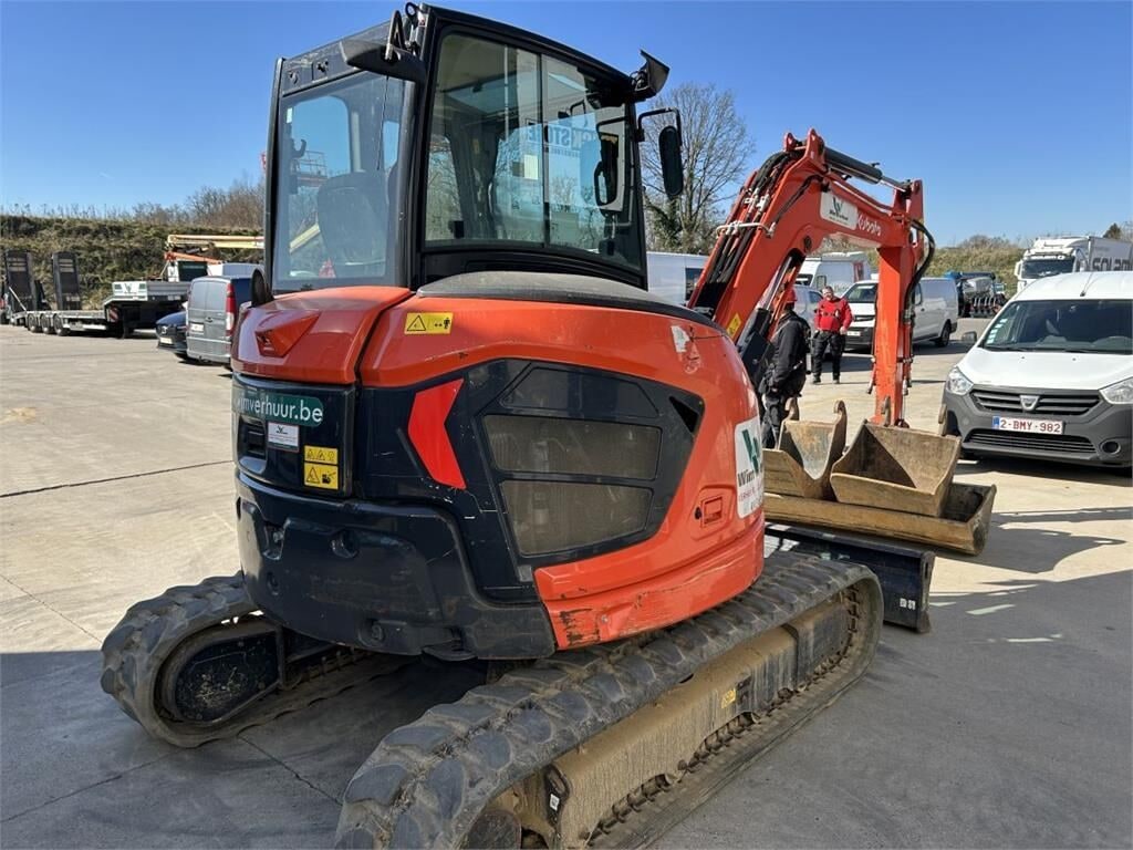 2022 Kubota U50-5 mini excavator, rear three-quarter view