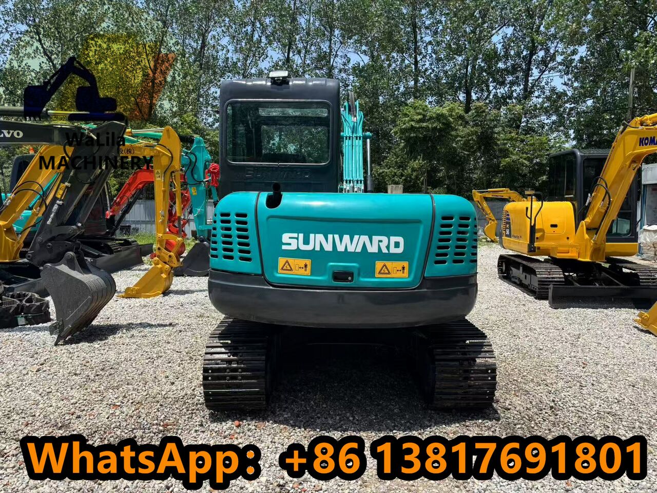 2024 Sunward SWE80N9 mini excavator rear view