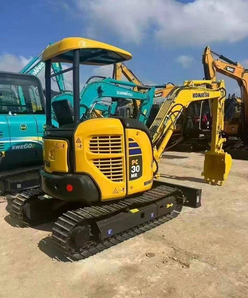 2024 Komatsu PC30 MR mini excavator, rear three-quarter view 2024 Komatsu PC30 MR mini excavator, rear three-quarter view